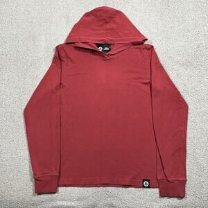 American Giant Womens L Red Hoodie Sweatshirt Cotton USA Outdoor Pullover